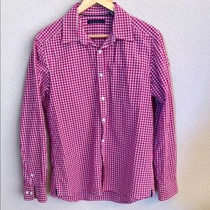 Kenneth Cole Red Gingham Button up